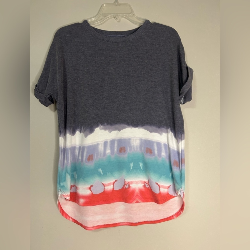 Crown & Ivy Gray and Multicolor Women's Top, Size PS